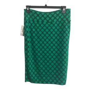 NWT LuLaRoe Cassie skirt green dots